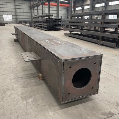 Quality Welded Box Columns of Carbon Steel, Shop Fabricated Steel with Connecting End Plates factory