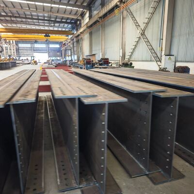 Quality Heavy Load Welded H Section Beam, Custom Fabricated H-Beam for Metal Building Structure factory
