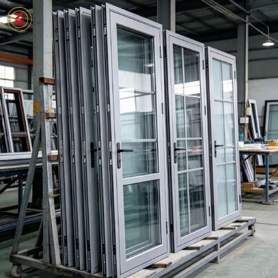 Quality Aluminum Casement Door, Tempered Insulated Glass Swing Door for Villa Balcony factory