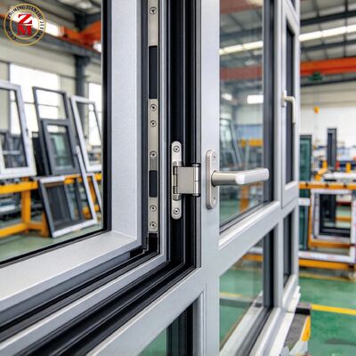 Quality Large Energy Saving Thermal Break Aluminum Window, Double Glazed Insulated Window for Building factory