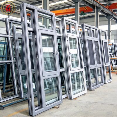 Kualitas Aluminium Casement Window, Outward & Inward Opening Aluminium Window untuk Bangunan Villa pabrik